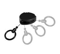 Heavy Duty Keyring Reel - Estendibile Wire Cord Key Holder, Compact Badge Pull Chain, Reinforced Pocket Clip | Affidabile Access Management Tool For Backpacks Belts Workwear Adventure Trips