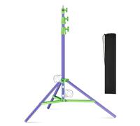 Heavy Duty Light Stand 280 cm Tutto Metallo Treppiede Stand Carico massimo: 10 kg di pressione dell'aria Buffer Fotografia Light Stand con 1/4 "a 3/8" vite adattatore per strobo, anello luce