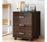 Heavy Duty Mobile Storage Cabinet with Lock D Filing Cabinet Sturdy and Durable Office and Craft Supplies nization Cherry Finish