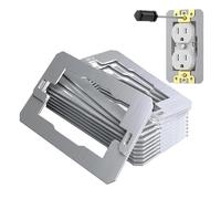 Heavy Duty Outlet Shims - Stainless Steel Spacer Socket Repair with Stability, Secure Fit, Electrical Fix, Wall Plate for Ensuring Proper Outlet Posizioning and Safe Installation During Wiring