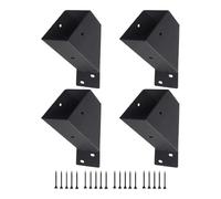 Heavy Duty Pergola Angolo | 4 Pezzi 45 Gradi Steel Brackets with Screws | Reinforced Shelf Bracket Connectors for Beams, Outdoor Structures, and DI Y Projects
