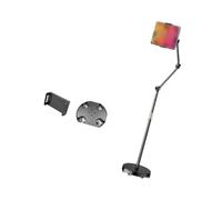 Heavy Duty Phone Floor Stand Adjustable Overhead Arm Stand for Live Broadcasts Stable 360°Rotation Easy Installation ABS+Metal Suspension Boom Arm Multi Device Compatible Camera Mount Adjustable Video