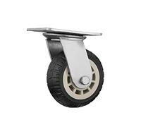 Heavy Duty Plate Caster Wheels,Swivel Rubber Furniture Industrial Castor,Tire Treads,Max Load 750kg,Mute,Wear-Resistant, Replacement for Workbench,Machine,Trolley,Flatbed,Universal-5in