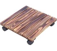 Heavy Duty Portapiante in Legno con Rotelle, Piantagione per Piattini, Fioriera, Portavasi, Carrello per Piante in Legno per Esterni, Pavimento per Vasi, Vassoio per Vasi da Fiori PE, 45x45 cm
