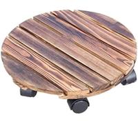 Heavy Duty Portapiante in Legno con Rotelle, Piantagione per Piattini, Fioriera, Portavasi, Carrello per Piante in Legno per Esterni, Pavimento per Vasi, Vassoio per Vasi da Fiori PE, 25 cm