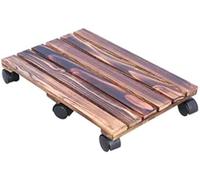 Heavy Duty Portapiante in Legno con Rotelle, Piantagione per Piattini, Fioriera, Portavasi, Carrello per Piante in Legno per Esterni, Pavimento per Vasi, Vassoio per Vasi da Fiori PE, 30x60 cm