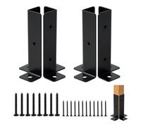 Heavy Duty Post - Morsetti postali, kit base POS | supporto base per recinzioni POS ad alte prestazioni per pali verniciati a polvere, basi di recinzione in legno per pali, corrimano e gel