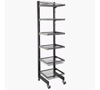 Heavy Duty Pot and Pan Organizer Cart, 5/6 Tier Space Saving Kitchen Cookware Storage Rack Adjustable Spacing, for Pantry Corner/Gap, Vertical Pot Rack(32x30x120cm/12.6x11.8x47.2in)
