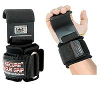 Heavy Duty PRO Lifting Hooks Neoprene Padded Wrist Wraps With Heavy Duty Steel Hooks Power Weight Lifting Training Gym Grips Straps Wrist Support Bandage Set of 2 272KG/600 pounds