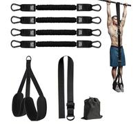 Heavy-Duty Pull Up Workout Band, 2025 New Pull Up Assistance Bands for Strength Training. Heavy Duty Resistance Bands for Strength Training - Height Adjustable (Black,300LB)