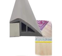 Heavy Duty PVC Transition Moldings for Floor Edge, Tile to Carpet Reducer, Door Way Threshold, Easy Peel and Stick Installation(Grey,1.2-1.5cm 49.2ft)