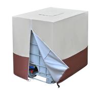 Heavy-Duty Rain Barrel Protector For Storage, 275 Gallon Water Tank Cover, Outdoor 275 Gallon Water Tank Protector, Porch Lawn Patio Yard Snow Rainwater Harvesting Garden