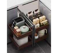 Heavy Duty retrattile cieco armadio armadio organizer con 4 cestelli estraibili armadio & cucina armadio soluzione di stoccaggio adatto 800900mm spazi