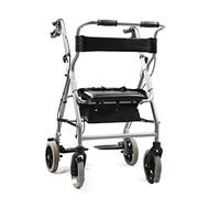 Heavy Duty Rollator Walker with Seat Bariatric Rolling Walker Supports Up to 260 Lbs Large 8.5-inch Wheels