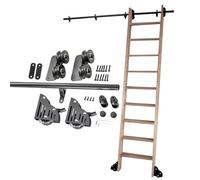 Heavy Duty Rolling Library Ladder Track Set per librerie & Storage 1-7,3 m regolabile Glide Ra kit completo (esclusa scala) - 488 cm