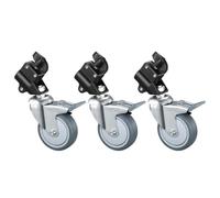 Heavy Duty Rolling Light Stand con ruote girevoli 360 gradi rotante per fotografi e team di produzione video Caster per supporto leggero