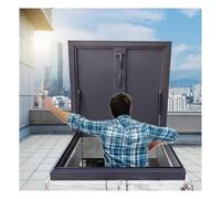 Heavy Duty Rooftop Vent Security Roof Hatch with 90-Degree Swivel Latch Lock,Weatherproof Emergency Access Inspection Door for Flat Roof Warehouse(100x100CM(39.4"x39.4"))
