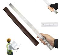 Heavy Duty Ruler(Unit of Measurement: Inch & Cm),20" 50cm Stainless Steel Meter Stick,Dual Scale, Perfect Straight Edge for Architects,Draftsman,Engineers with In/Metric Table (B,5mm thickness)