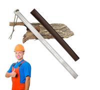 Heavy Duty Ruler(Unit of Measurement: Inch & Cm),20"/50cm Stainless Steel Meter Stick,Hand Self Defense Ruler,Dual Scale Measuring Tool with Holster, for Architects, Draftsman, and Engineers (A)