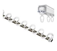 Heavy Duty S Shaped Wave Curtain Track Silent Ceiling Rail for Room Partitions & Bay Windows Thick Hidden Curtain Rod Champagne Color Durable & Stylish Design.