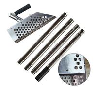 Heavy Duty Sand Scoop Rastrello In Acciaio Inox Manico Lungo Palo Staccabile Drenaggio Veloce Per Spiaggia Metal Detecting Oro Panning