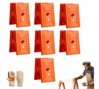Heavy-Duty Saw Horse Brackets with Down Clamp, Adjustable Sawhorse Brackets for Woodworking, Anti-Slip Teeth Steel Saw Horse Holder Set, for DIY & Construction Projects (Orange,7pcs)