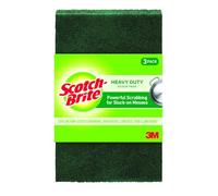 Heavy-Duty Scour Pad, 3.8 W x 6 L, Green, 3/Pack, Sold as 1 Package