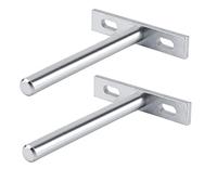 Heavy Duty Shelf Brackets | 3 Sizes for Floating Shelves | Steel Wall Mounted Concealed Bracket for Bookshelf / Storage / Board (10 centimeters 4 inches)