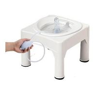Heavy Duty Sitz Bath for Postpartum Care, 440lb Load-Bearing Hip Soaking Basin with Manual Flusher, Universal Fit Bidet for Toilet Seat to Relieve Hemorrhoids & Perineal Inflammation(White)
