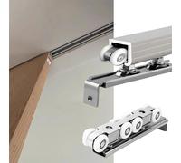 Heavy Duty Sliding Door Roller Thickened Wearproof Silent Pulley for Home Cabinet Wardrobe Sliding Door (Length 370 cm, Silver)