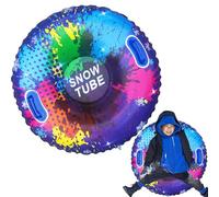 Heavy Duty Snow Tube - Cold-Resistant Sledding Tube Inflatable Sled Snow Tube - Snow Tubes Sleds, PVC Snow Sled Snow Toys with Handles Kids and Adults