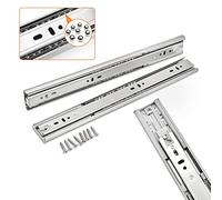 Heavy Duty Soft Close - Guide per cassetti da 500 mm, estensione completa, con cuscinetti a sfera, per cassetti della cucina, capacità 45 kg, include 8 viti in acciaio inox, 1 paio