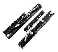 Heavy Duty Soft Close Lift Table Drawer Slides in acciaio nero, estensione laterale per montaggio, funzionamento regolare e durata, lunghezza 52,1 cm