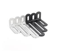 Heavy Duty Stainless Steel Adjustable Corner Bracket - 90 Degree L Shaped Angle Braces for Wooden Shelves and Furniture(Silver 98mm 2pcs)