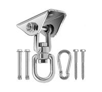 Heavy Duty Stainless Steel Ceiling Hook, Hanging Hooks, 4 Fixing Screws for Concrete Wood Sets, Yoga