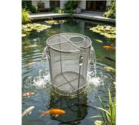 Heavy Duty Stainless Steel Pump Guard - 5mm Mesh Non-Clog Filter Cage for Sump, Submersible, Pond & Well Pumps(30x50cm/11.8x19.7in)