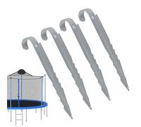 Heavy Duty Stakes, Galvanized Steel Anchors, 12.99 Inches Fixing Hooks with Outdoor Use Feature, Swing Anchoring Tool, Ground Fixing Stakes with Strong Design, Equipment Support Kit for Trampoline