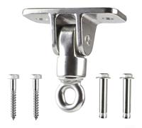 Heavy Duty Swing Hanger, 304 acciaio inox Swing Hook, Swing Hanger per esterni con anello piastra girevole, Hardware per appendere letti RV