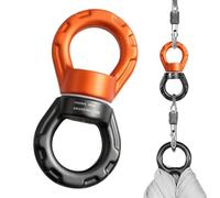 Heavy Duty Swivel, 360 Degree Rotation Hammock Device, Swivel Carabiner Hook, Secure Hanging Hardware for Tree Hammocks Aerial Yoga Playroom Indoor Outdoor Backyard Porch, Smooth Rotating Connector