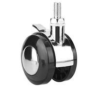 Heavy Duty Swivel Caster Wheels 2 Inch | 360 Degree Rotation with Brake Lock | Zinc Alloy Casters for Furniture/Appliances/Office | 30KG Load Capacity, 8mm Threaded Rod