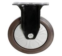 Heavy Duty Swivel Rubber Plate Caster Wheels with Dual Locking Silent And Durable 1Pcs Replacement for Workbench Industrial Machine Trolley Carts(Standard-4In)