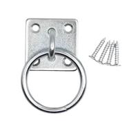 Heavy Duty Tie Ring, Square Wall Bracket, 8 Inches Tiedown Loop with Steel, Rust Resistant Mounting Hardware, Hitching Station with Secure Design, Horse Training for Stable Trailer