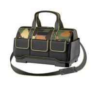 Heavy Duty Tool Bag, Expandable Box Pouch Organizer, Portable Belt Carrier, Multiple Compartments, Sturdy Fabric Tool Holder for Construction, Carpentry, Gardening, Electrical