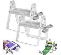 Heavy Duty Toothpaste Roller, Metal Toothpaste Squeezer, Double Rollers Heavy-Duty Aluminum Tube Squeezer Tool for Toothpaste/Paint/Hair Dye (2pcs)