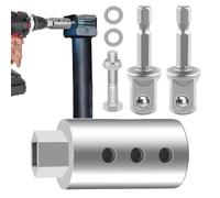 Heavy Duty Trailer Jack Drill Adapter with Cordless Drill, Stainless Steel Socket Fits Any, Manual to Power Converter, Resistant with Silver Finish, RV Boat Accessory