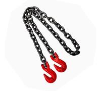 Heavy Duty Traino Corda G80, 1,5 kg Capacità di Trasporto Catena Legante con Ganci Clevis Grab, Ideale per Auto Traino & Tie-Downs, 1 Ton Carico di Lavoro Sicuro