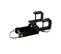 Heavy-duty trash bin hook with secure tractor pin attachment