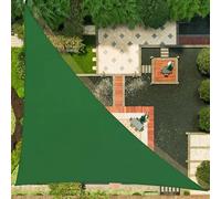 Heavy Duty Triangle Sun Shade Sail 5 x 5 x 5 m - Dark Green Waterproof UV Block Canopy Outdoor Awning for Patio Tear Resistente Sunshade Protection from Rain & Sun