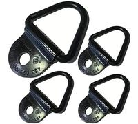 Heavy Duty Truck Bed Tie Down Anchors Rings Trailers Hook Cargo Bolt on V Ring Pickups Rail Accessories (4 Pack)