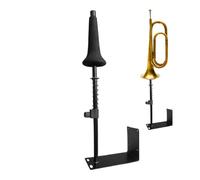 Heavy Duty Trumpet Hanger, Musical Strumento Support, Wall Mounted Brass Holder, Iron & Eva Sponge Costruzione, Secure Storage, Bedroom, Living Room, Studio, 6.46x3.35x9.06 In.